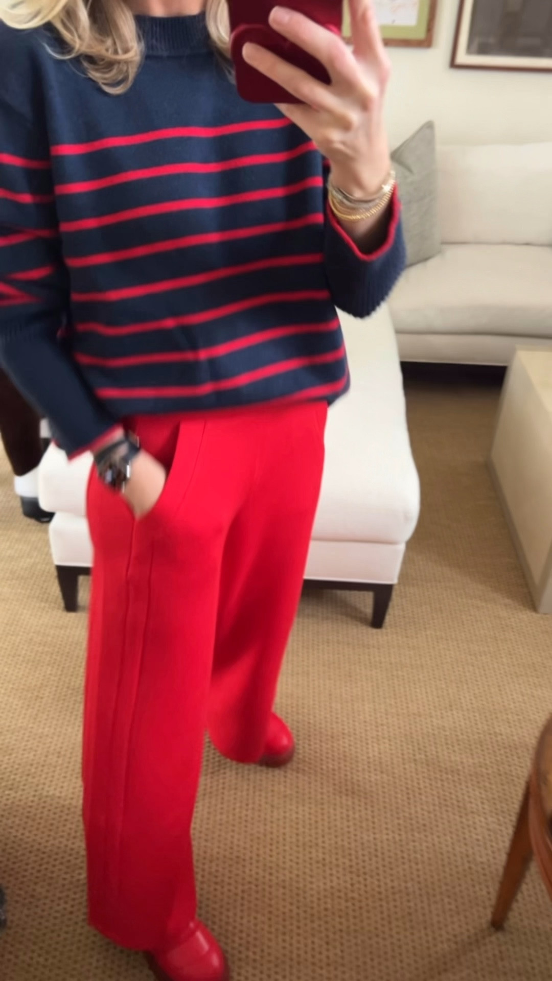 RED, SILKY SMOOTH, POCKETS & they are STRETCHY!!! ♥️♥️

ordered a S 

I’m 5’7” with boots on & these are perfect length! 

#LTKootd #LTKTall #LTKValentine