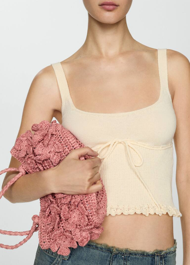 Bow knit top -  Women | Mango United Kingdom | MANGO (UK)