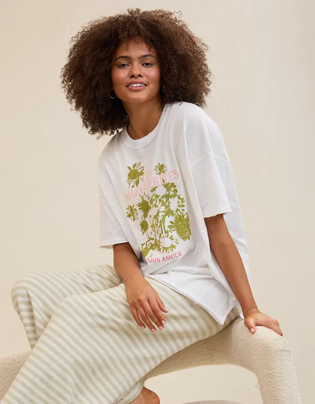 Aerie Oversized Crew Boyfriend T-Shirt | Aerie