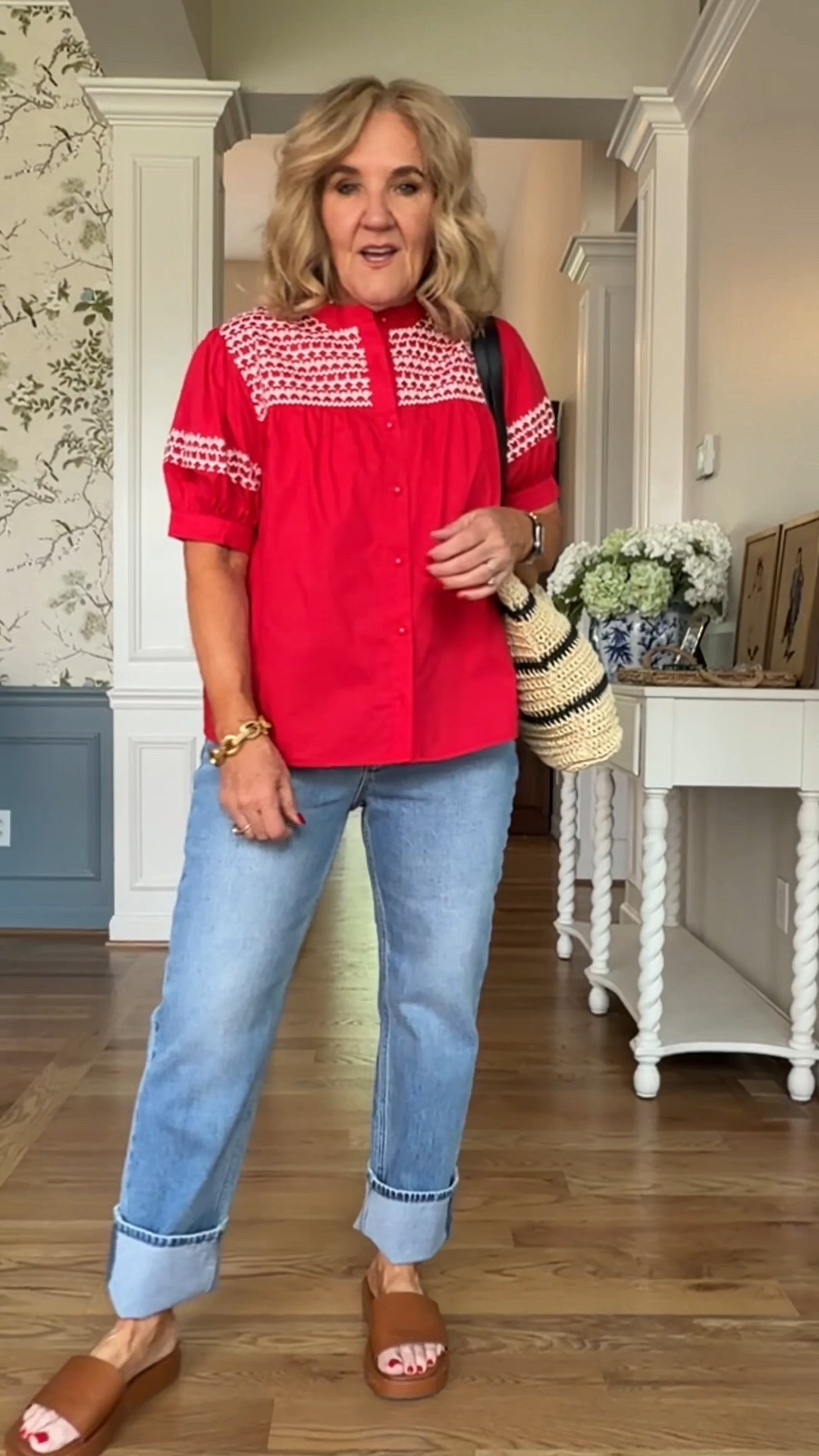 25% off! 
Top size med 
Jeans 29 I did end up cutting them

#LTKSaleAlert #LTKootd #LTKOver40