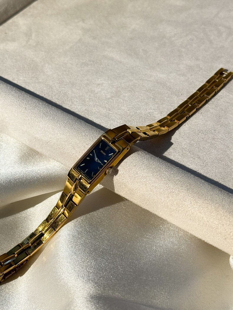 Seiko SZZC44 Women's Dress Gold-tone Black Dial Watch - Etsy | Etsy (US)