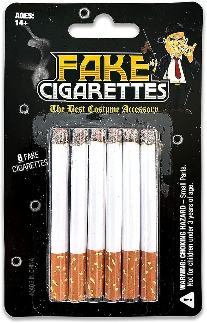 Fake Cigarettes (Pack of 6) - Realistic Movie, Stage & Costume Theatre Props - Harmless Fake Cigs... | Amazon (US)