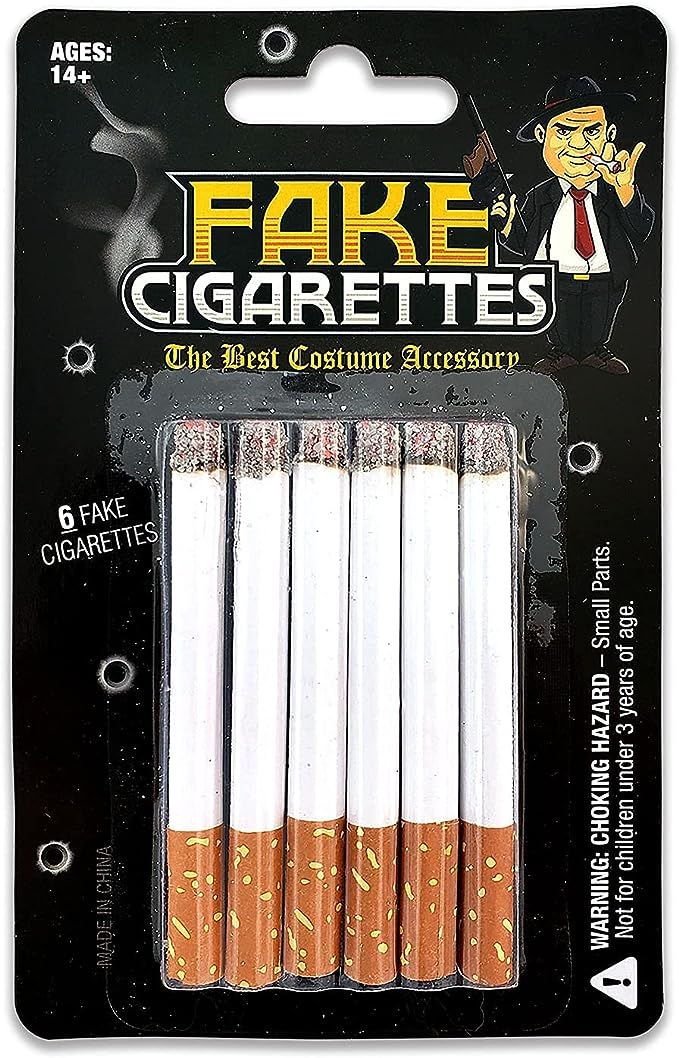 Fake Cigarettes (Pack of 6) - Realistic Movie, Stage & Costume Theatre Props - Harmless Fake Cigs... | Amazon (US)