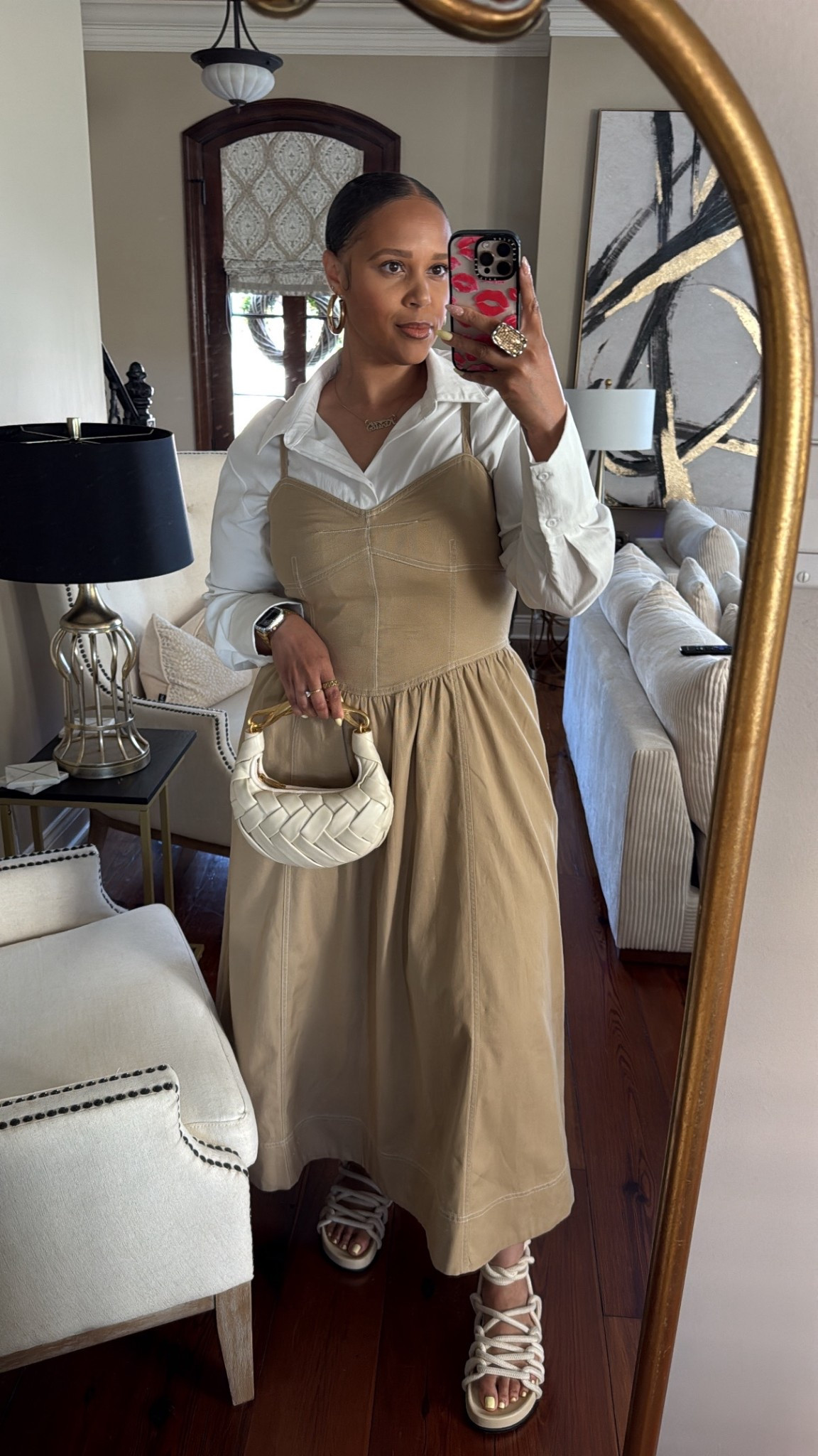 Love a good target spring dress! Wearing a size L in the dress. 