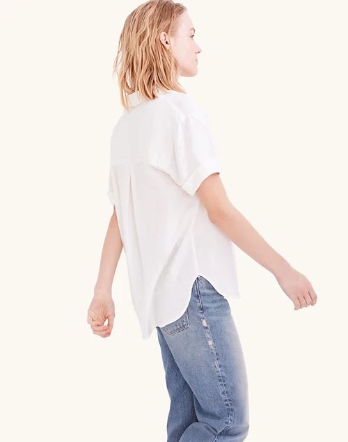 Linen-Blend Swenson Popover Shirt | Madewell