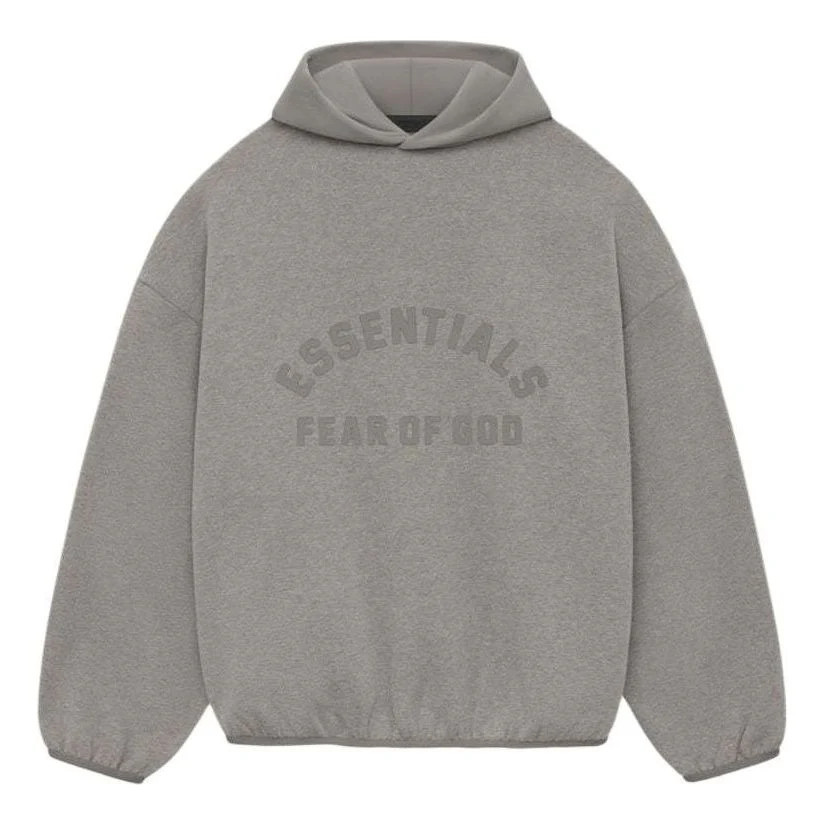 Fear of God Essentials Nylon Fleece Hoodie 'Heather Grey Dust' | KICKS CREW