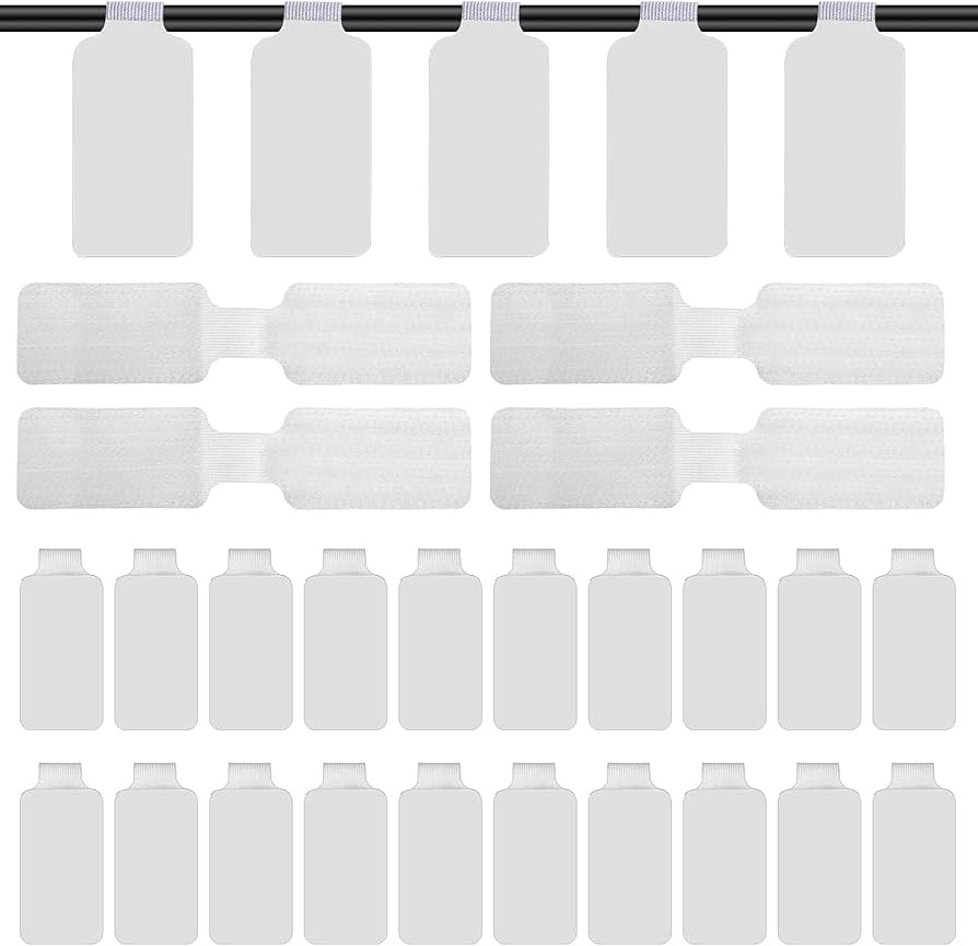 60 Pieces Self-Adhesive Cable Labels, Paste Wire Labels, Nylon Writable Cord Tags Office White Ca... | Amazon (US)