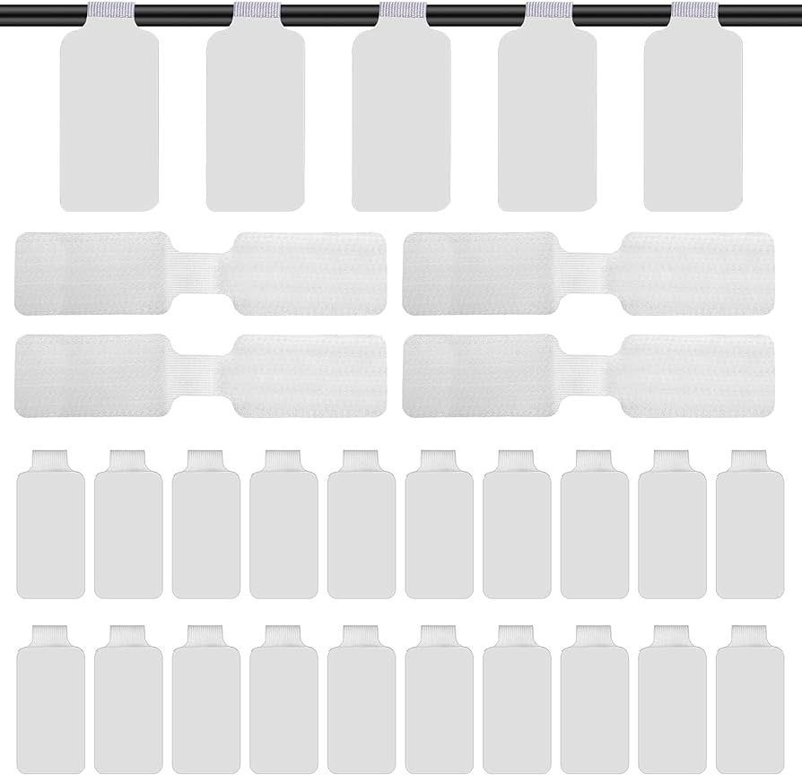 60 Pieces Self-Adhesive Cable Labels, Paste Wire Labels, Nylon Writable Cord Tags Office White Ca... | Amazon (US)