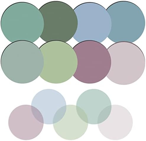 Juome Transparent Sticky Notes, 400Pcs Morandi Cute Round Clear Sticky Tabs, Translucent Book Mar... | Amazon (US)