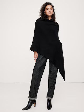 Signature Cashmere Sweater Poncho | Banana Republic (US)