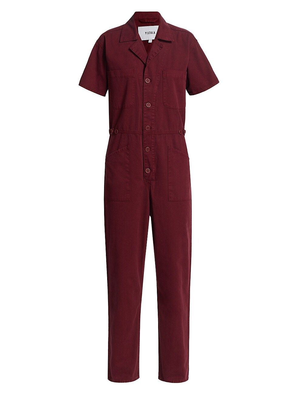 Women's Grover Washed Cotton Jumpsuit - Merlot - Size Small | Saks Fifth Avenue