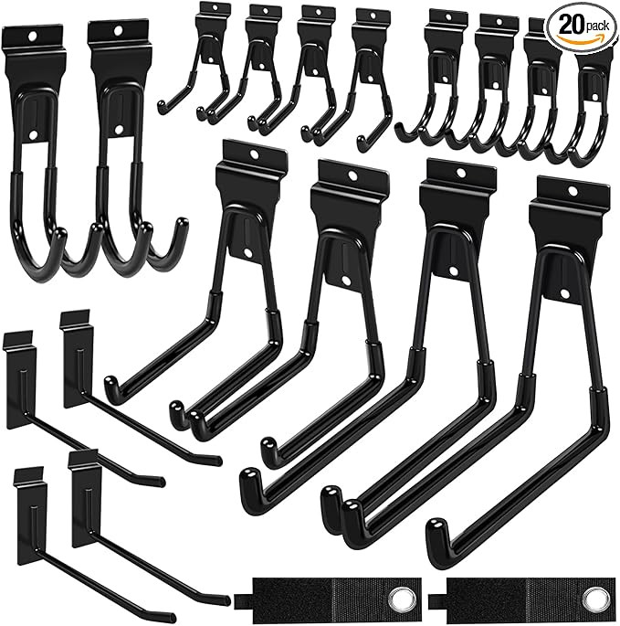 Slatwall Hooks Black 20Pack Firmly and Durable Slatwall Accessories,Perfect for Organizing Garden... | Amazon (US)