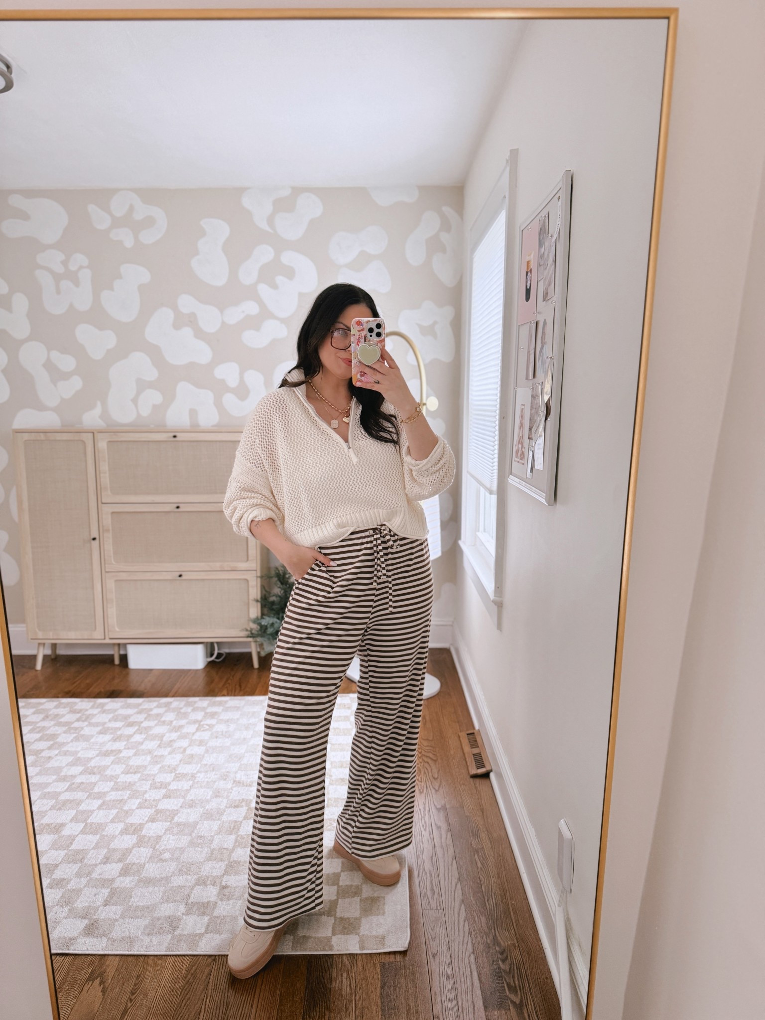 The perfect casual spring look.. this crochet zip up looks SOO luxe  Wearing a large in the sweater tank and pants! 

#LTKStyleTip #LTKMidsize #LTKSaleAlert