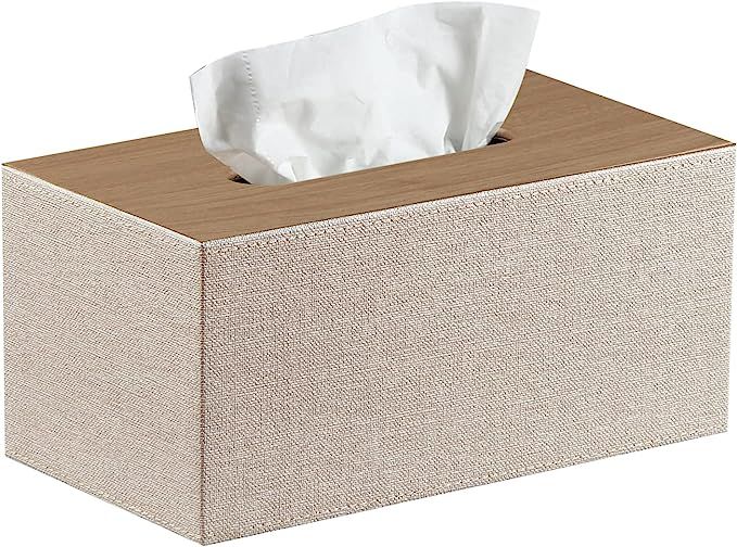 Tissue Box Cover Rectangular, 99% Compatible Upgrade Large Size, Decorative Tissue Box Holder for... | Amazon (US)