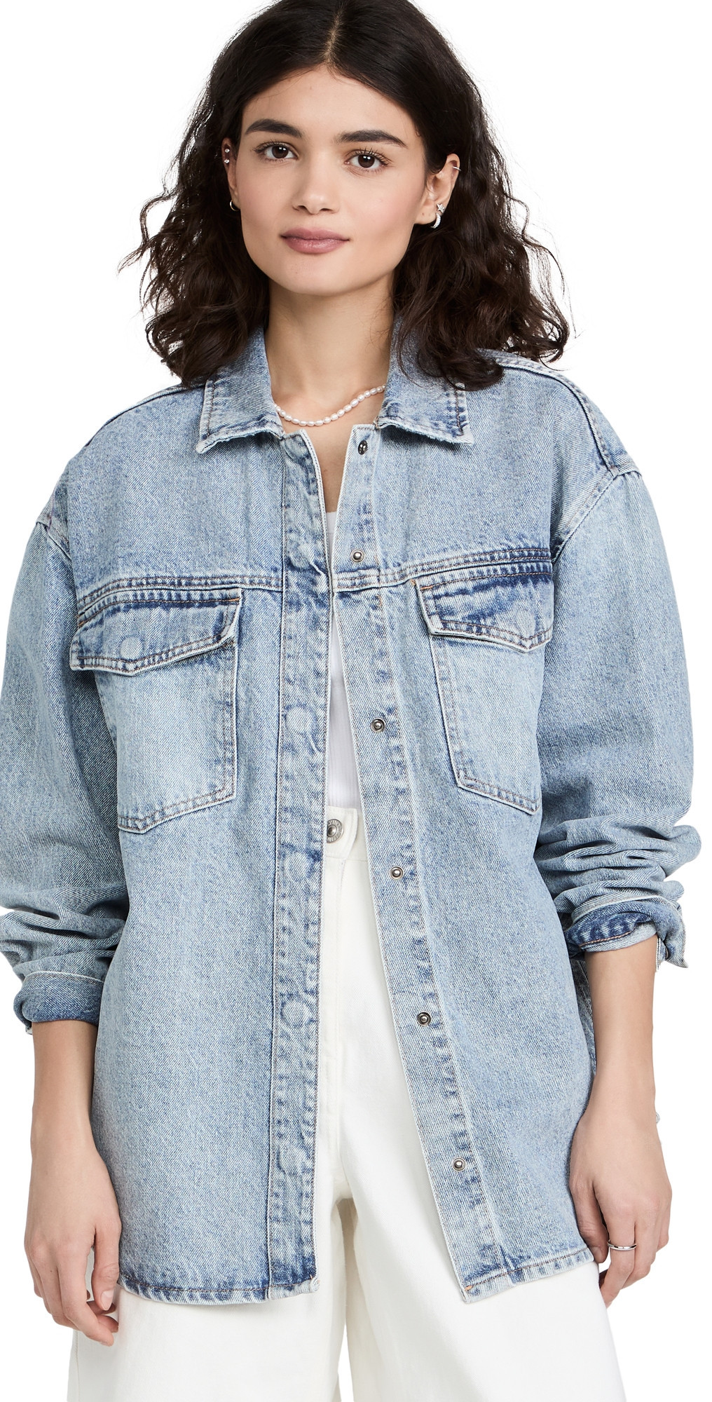 Pistola Denim Mandy Oversized Shacket Paloma XL | Shopbop