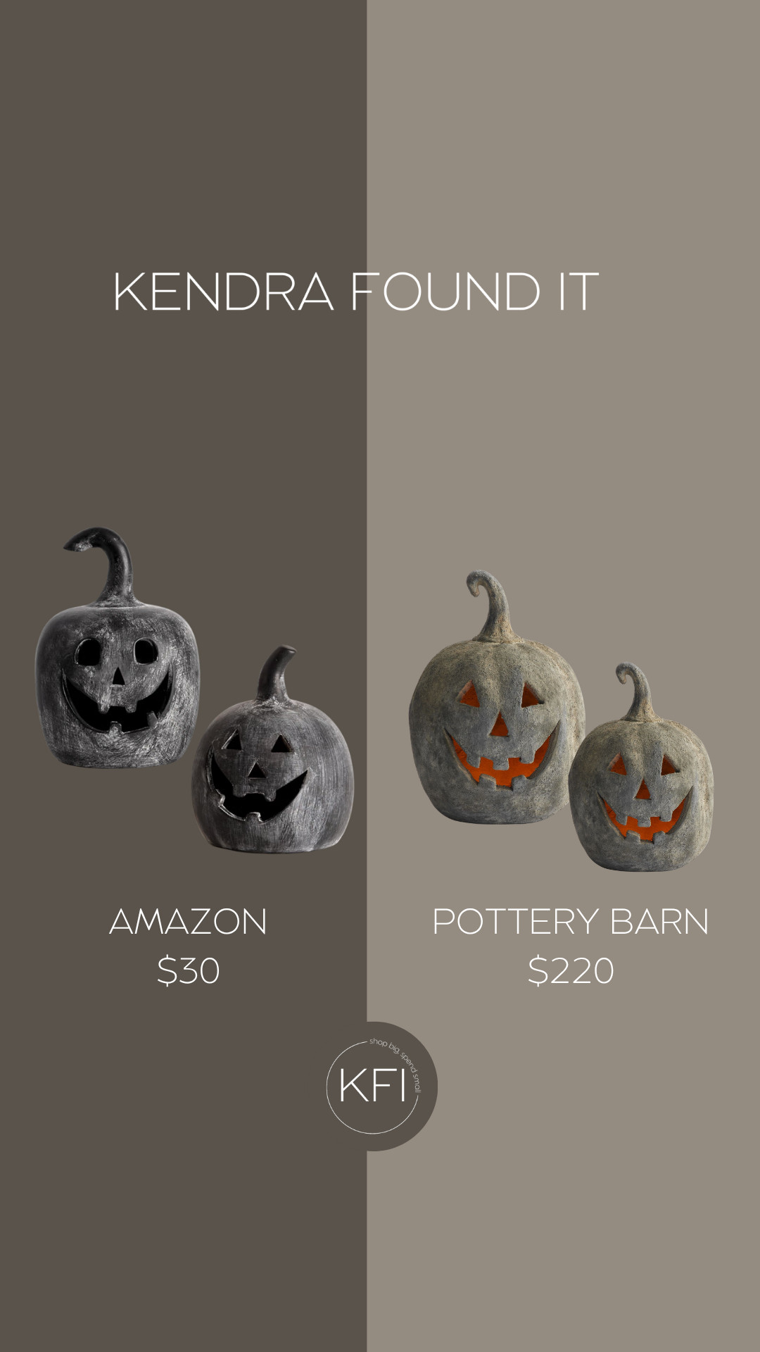 Okay these Amazon pumpkins are giving major Pottery Barn energy. This is a Pottery Barn terracotta pumpkin dupe I found for around $30, versus $220 for the PB ones. 
Same carved smile, same curly stem, just a much smaller price tag. I'm putting mine on the porch steps for Halloween. Linking both here if you want to compare. 

 #LTKSeasonal #LTKSaleAlert

#LTKhome