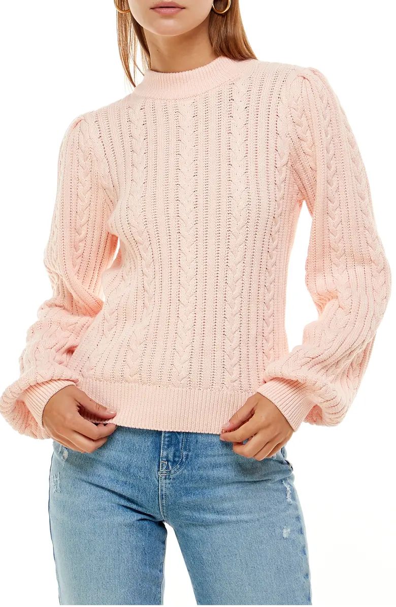 Wylander Cable Stitch Cotton Sweater | Nordstrom