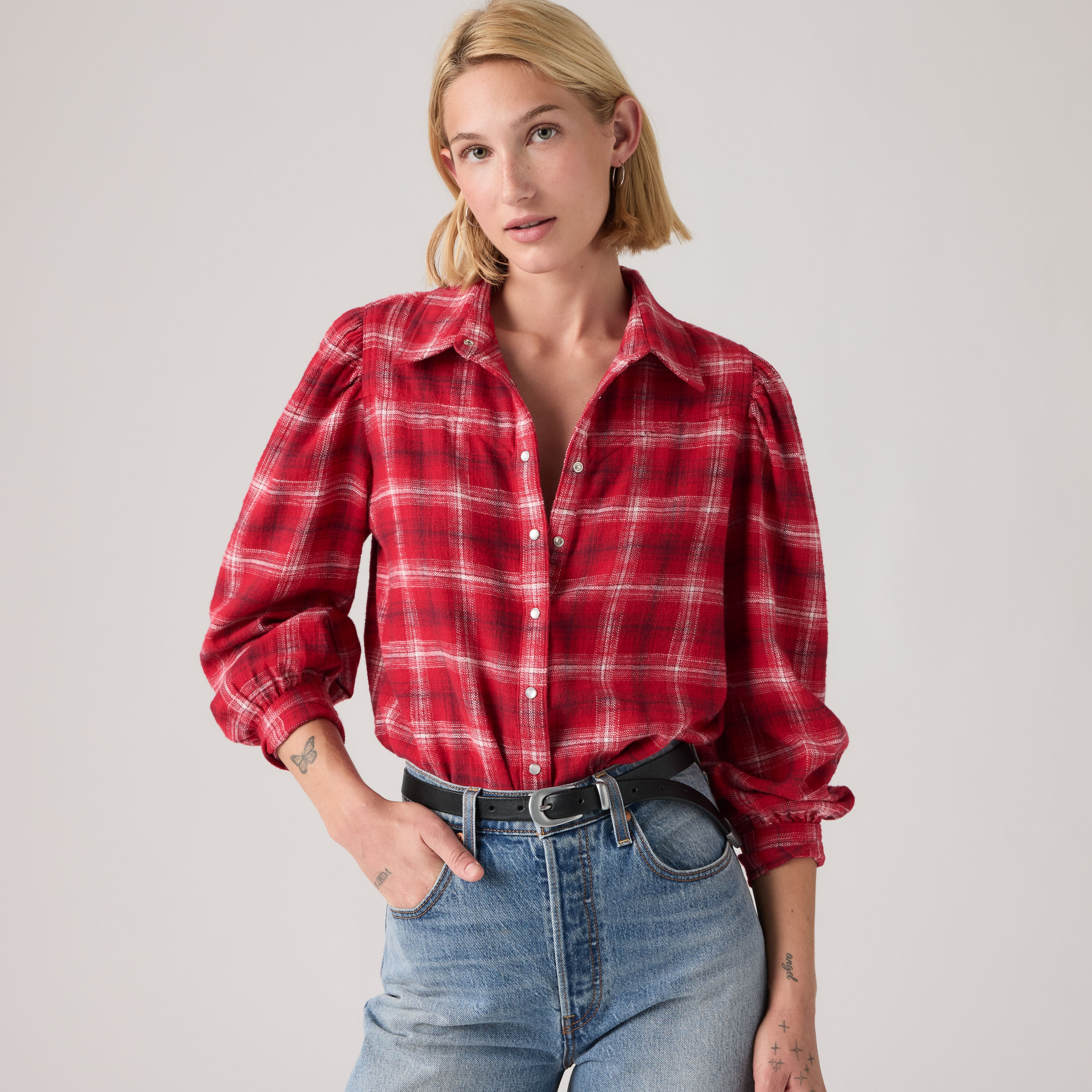 Levi's Juna Western Shirt Chambray - Women's XL | Levi's US
