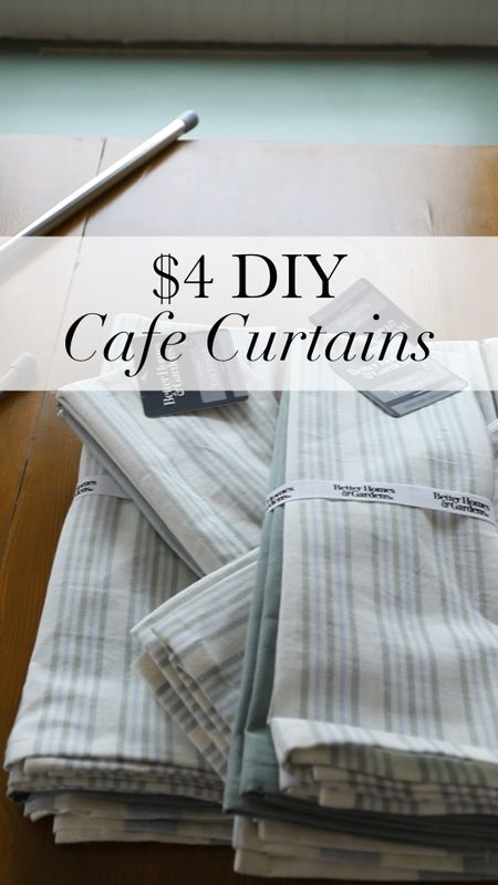 DIY cafe curtains for $4 using Walmart supplies 

#LTKStyleTip #LTKHome #LTKVideo