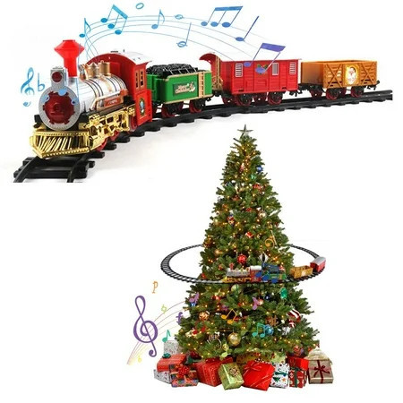 Christmas Tree Train Express Holiday Festive Set Track Light &Sound Gift To | Walmart (US)
