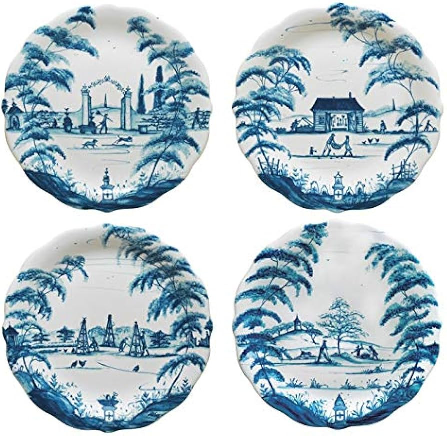 Juliska Country Estate Delft Blue Party Plates Set/4 | Amazon (US)