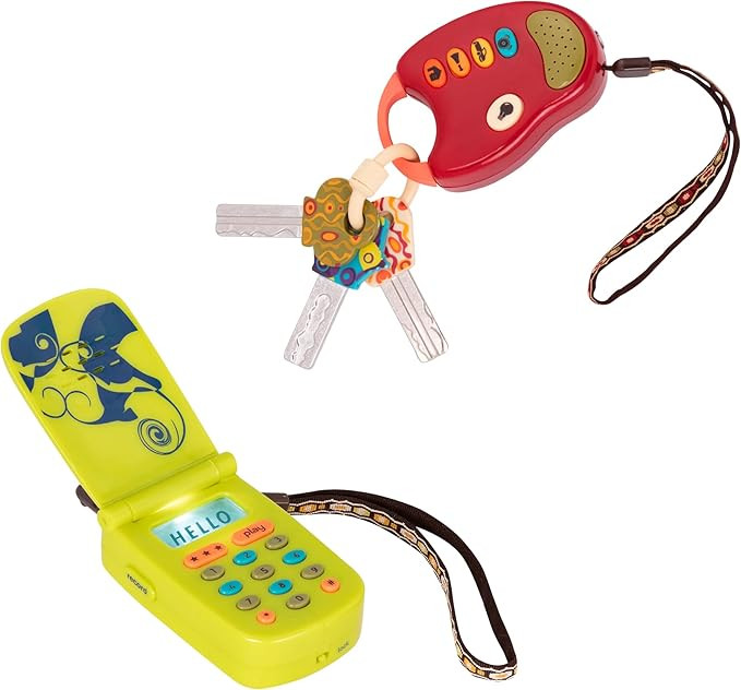 B. toys – Toy Car Keys & Cellphone – 2 Pieces Sensory Bundle – Developmental Toy for Babies... | Amazon (US)