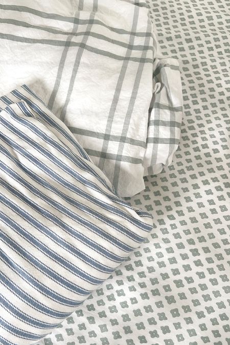 Blue + white crib sheets for baby boy 💙🤍 

#LTKbaby