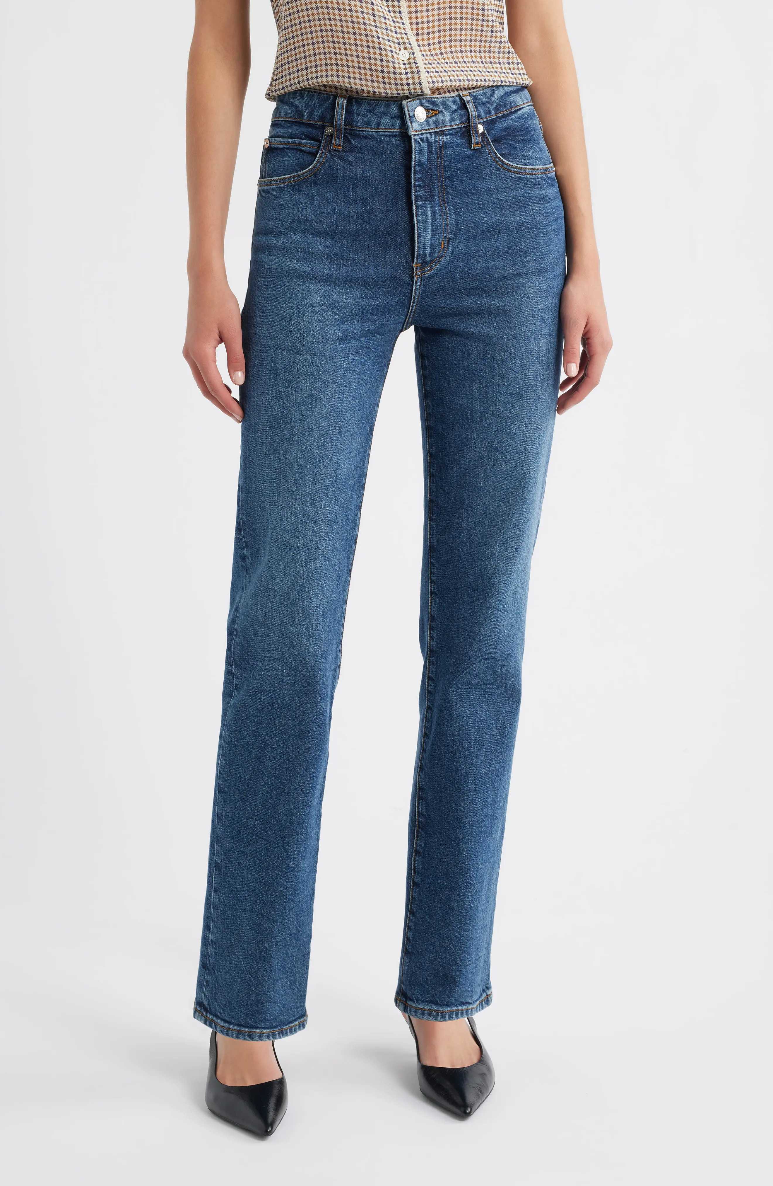 FRAME The Ruler High Waist Straight Leg Jeans in Dolly at Nordstrom Rack, Size 25 | Nordstrom Rack