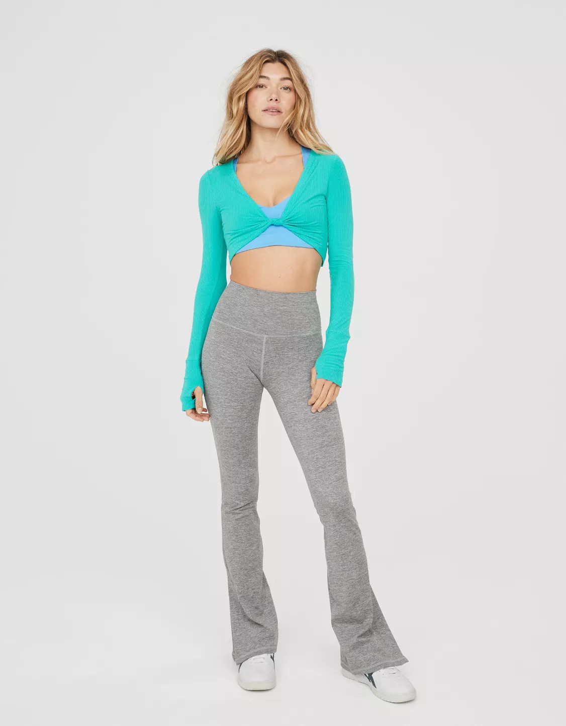OFFLINE By Aerie The Hugger Split-Hem Bootcut Legging | Aerie