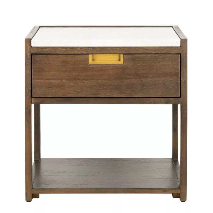Adeline 1 Drawer Nightstand Dark Chocolate - Safavieh | Target