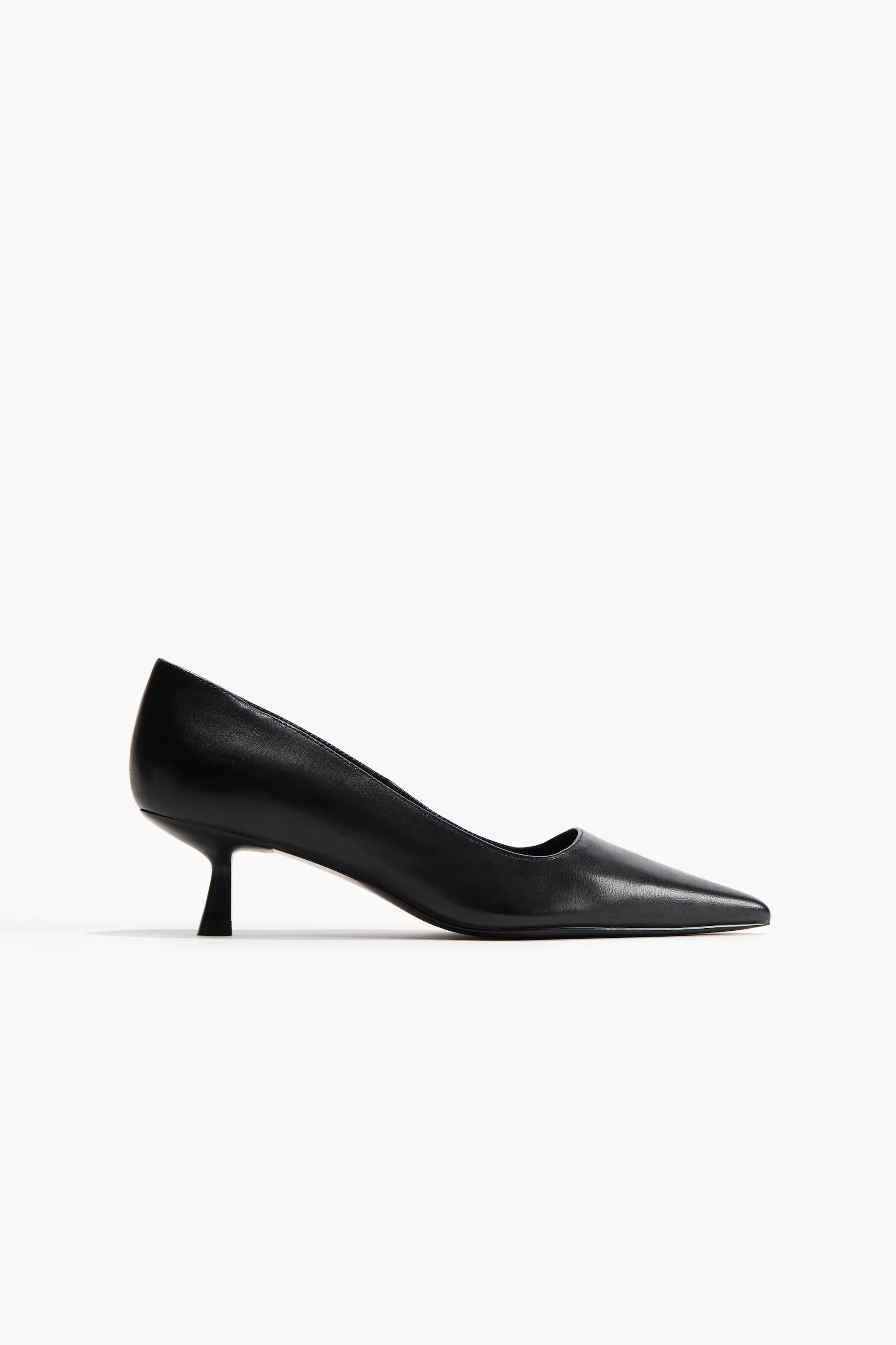 Leather Pumps - Low heel - Dark brown - Ladies | H&M US | H&M (US + CA)