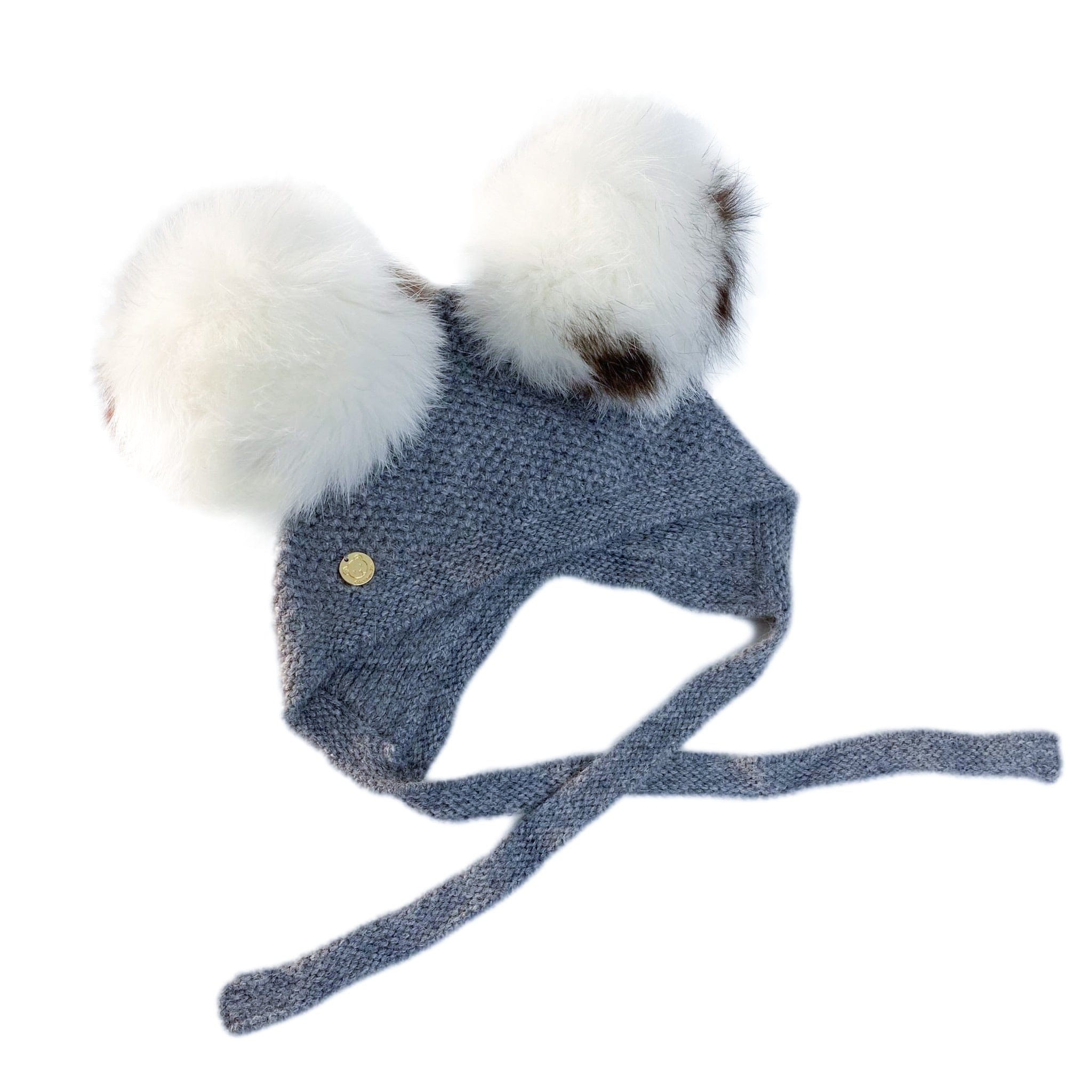 Honeycomb Grey Cashmere Bonnet | petite maison kids