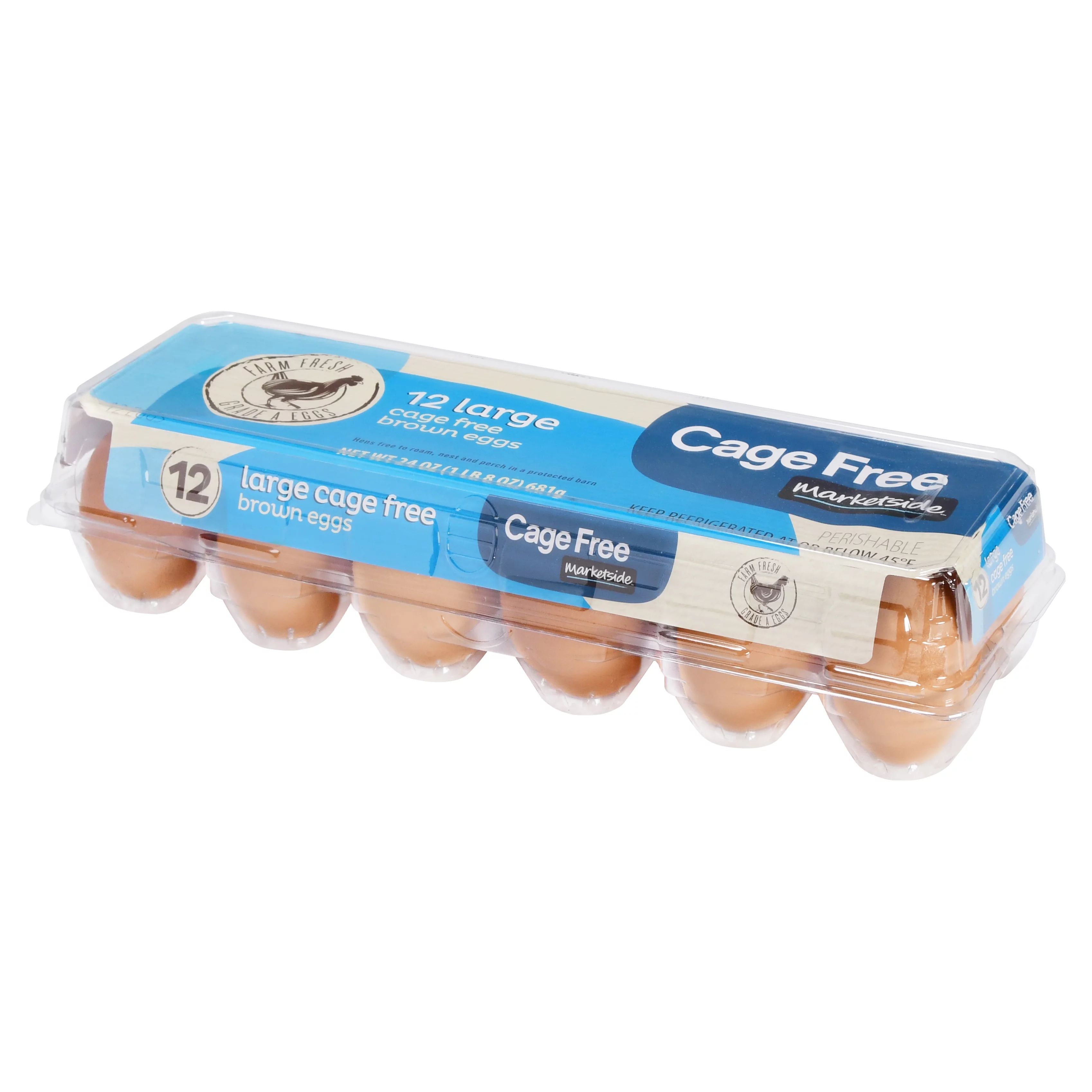 Marketside Large Cage-Free Brown Eggs, 12 Count | Walmart (US)