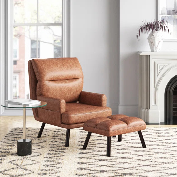 Alida 29.52'' Wide Lounge Chair and Ottoman | Wayfair Professional