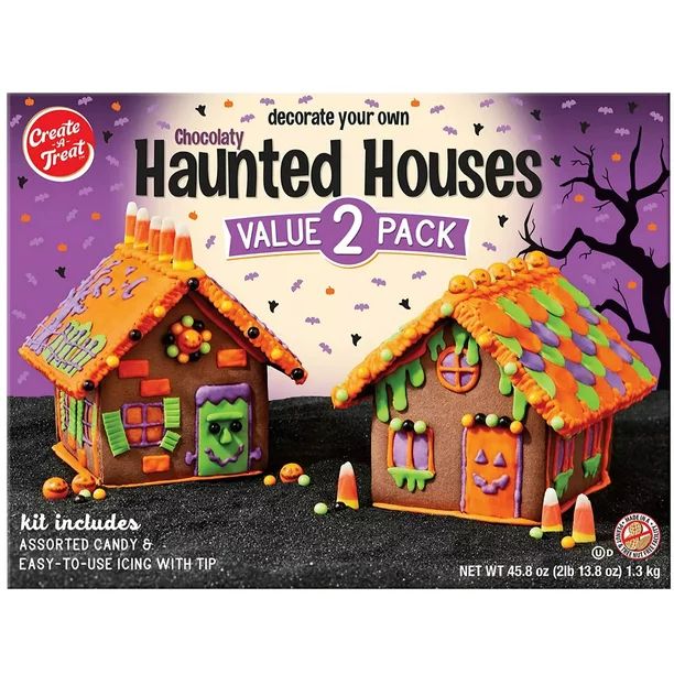 Create A Treat Chocolatey Halloween Haunted House Cookie Kit, 2 ct. - Walmart.com | Walmart (US)