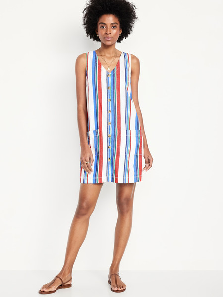 Sleeveless Button-Front Mini Dress | Old Navy | Old Navy (US)