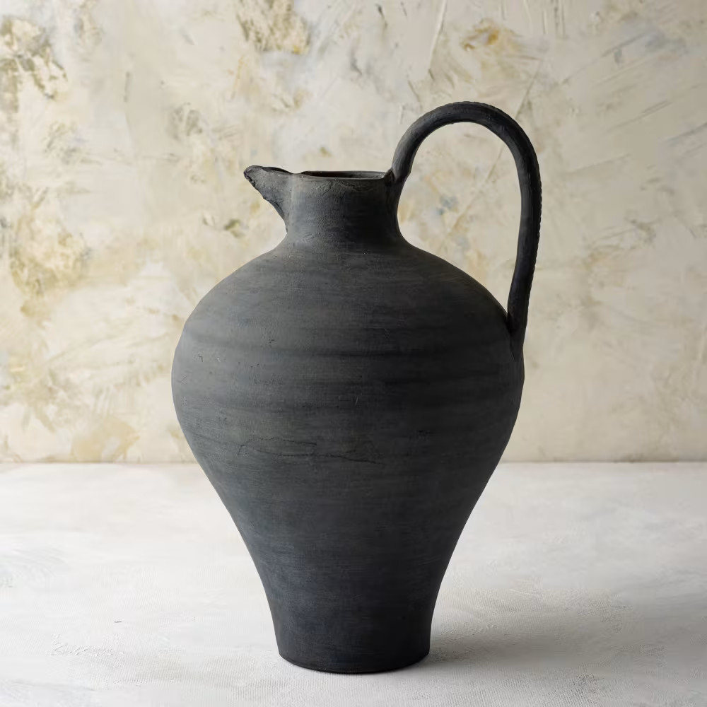 Ravine Black Ceramic Jug | Magnolia