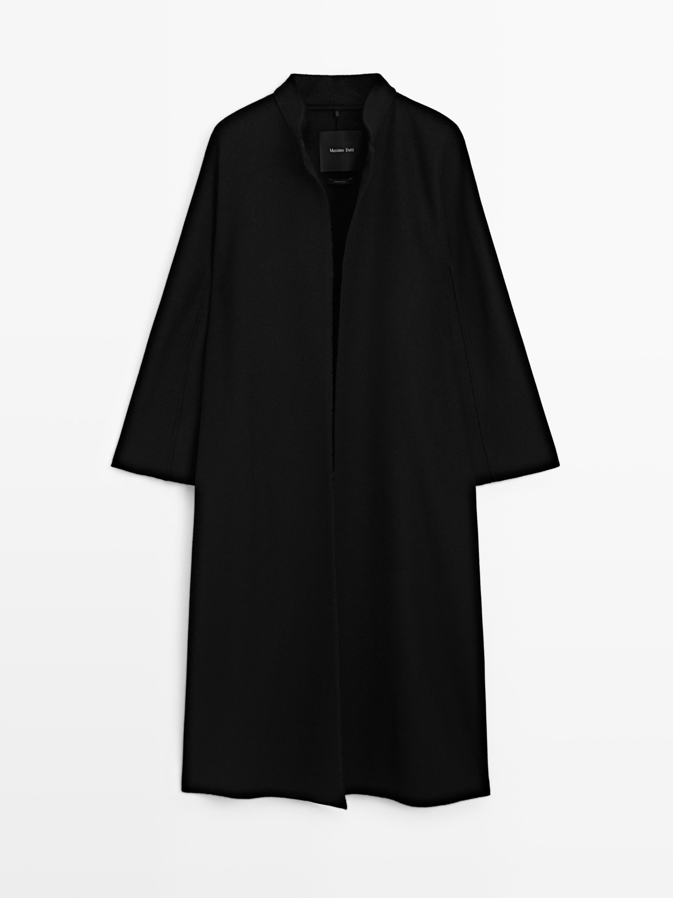 Long coat with stand collar | Massimo Dutti UK