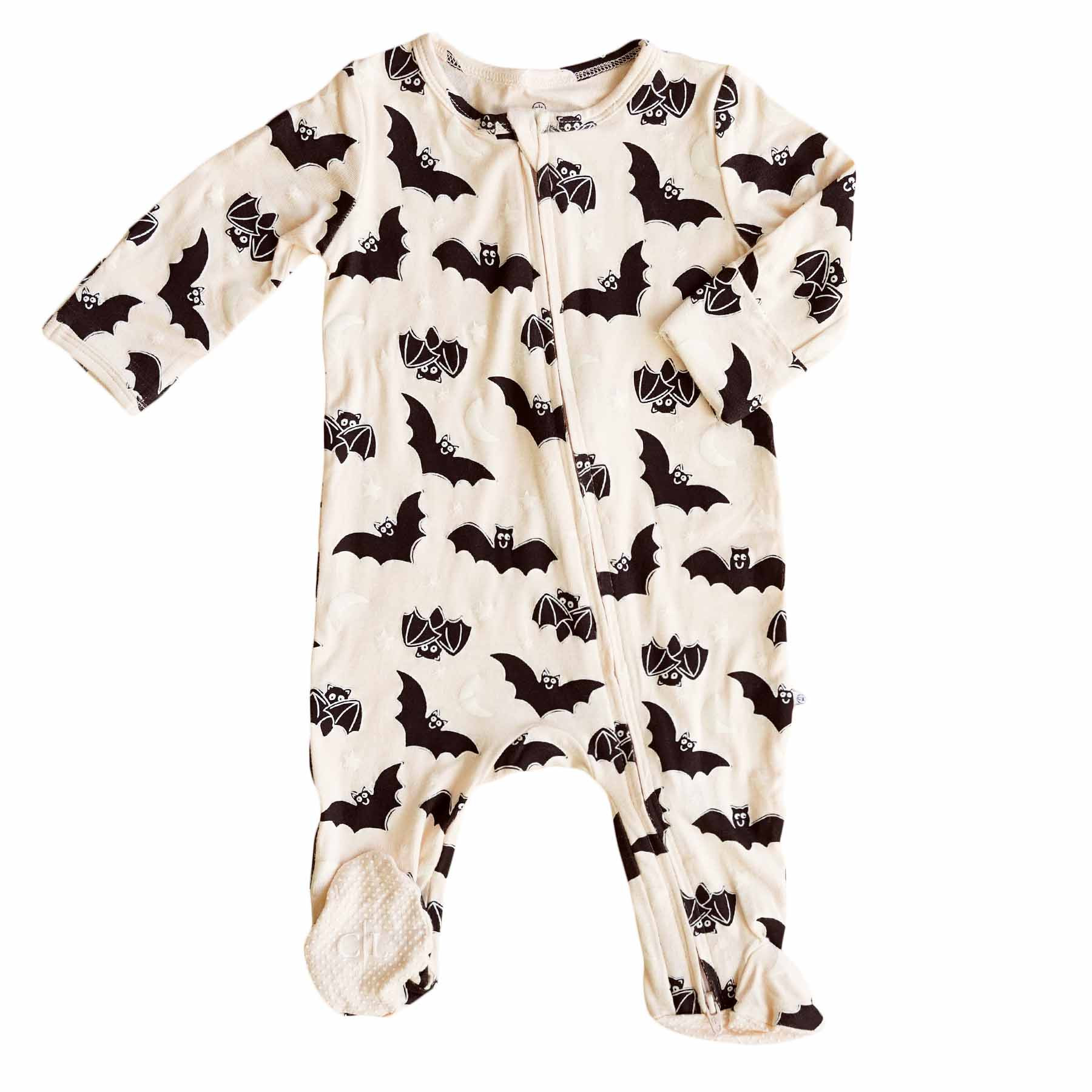 Scaredy Bats Zipper Footie | Caden Lane