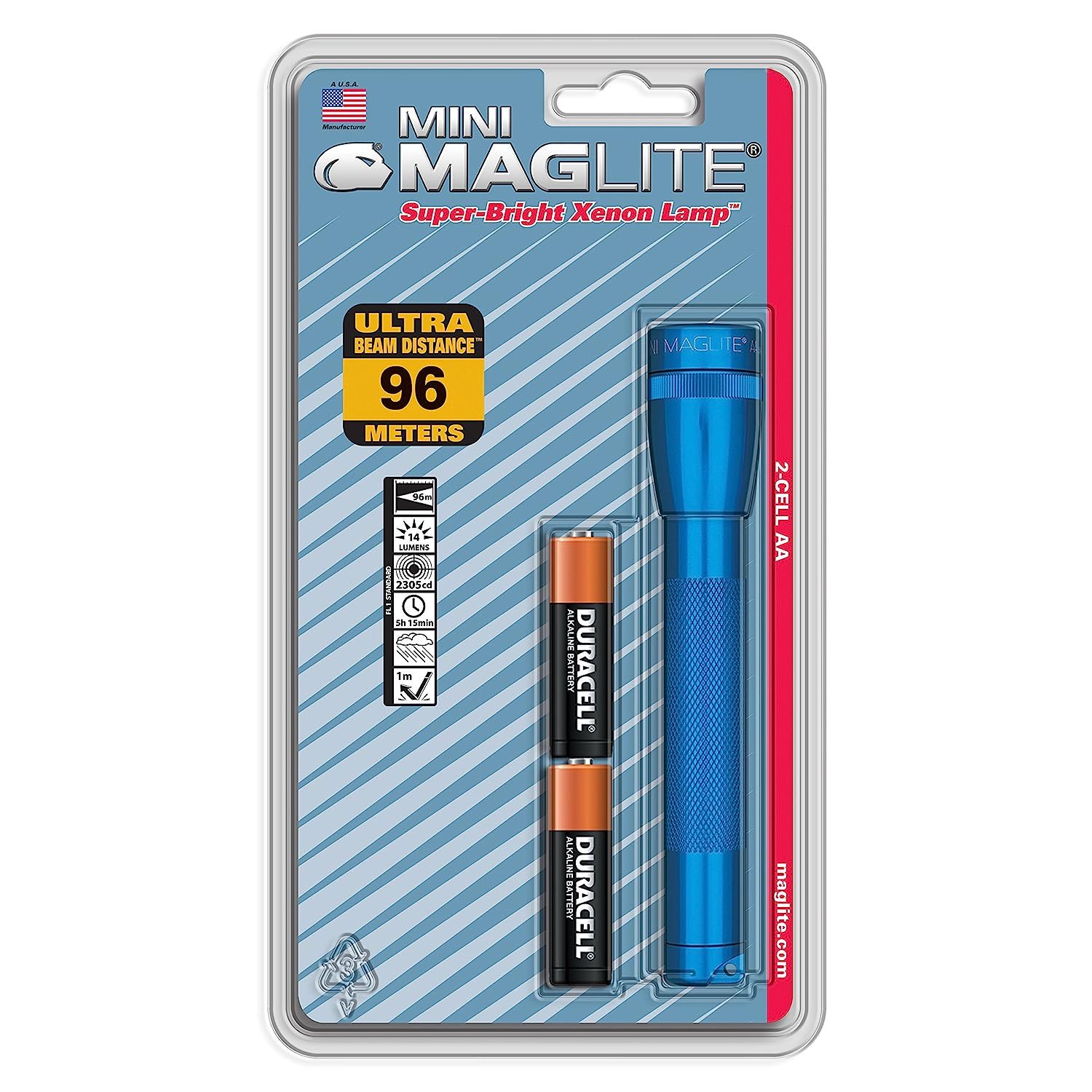 Maglite Mini Incandescent 2-Cell AA Flashlight, Blue | Amazon (US)