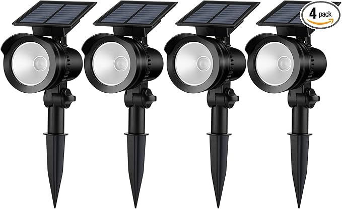 Brightown Solar Spot Lights Outdoor - Waterproof 2-in-1 Solar Garden Lights, 360°Adjustable Sola... | Amazon (US)