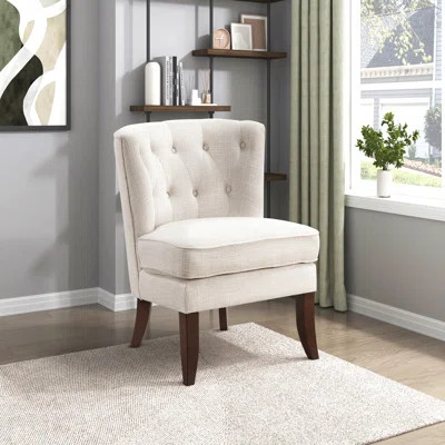Decorative Chair, Modern Style Upholstery Button Tufted Design Solid Wood Legs In Stylish Offices Classic Living Room Furniture | Wayfair North America