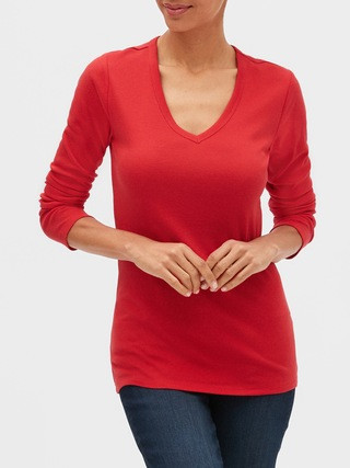 Favorite V-Neck Long Sleeve T-Shirt | Gap Factory