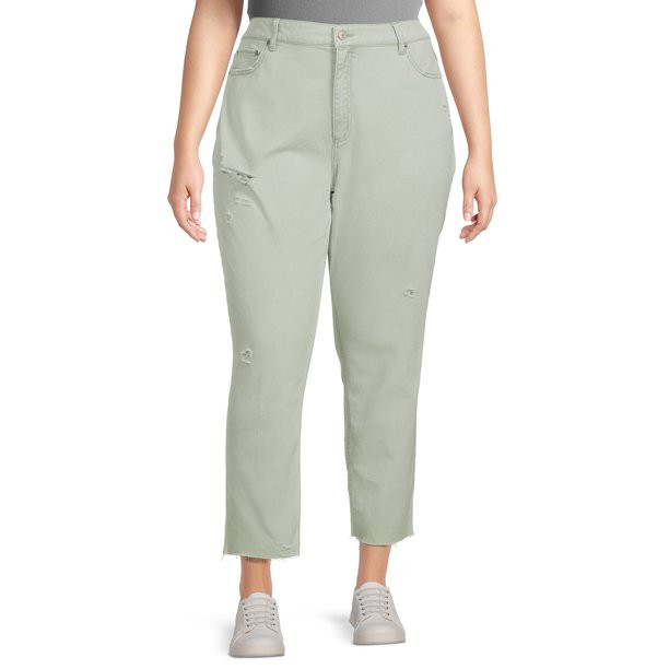 No Boundaries Juniors' Plus Size High Rise Slim Straight Jeans - Walmart.com | Walmart (US)