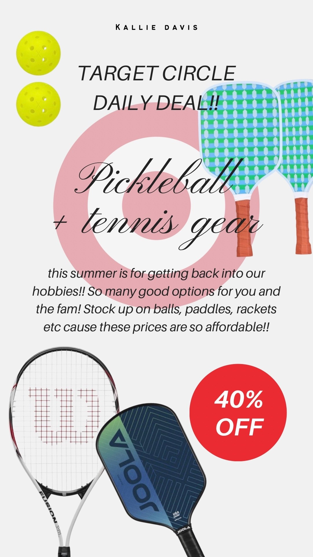 Time to tap back into our hobbies and pick up our rackets and paddles! Shop it all at an insane deal!!

#LTKSaleAlert #LTKmomlife #LTKfitnessgoals