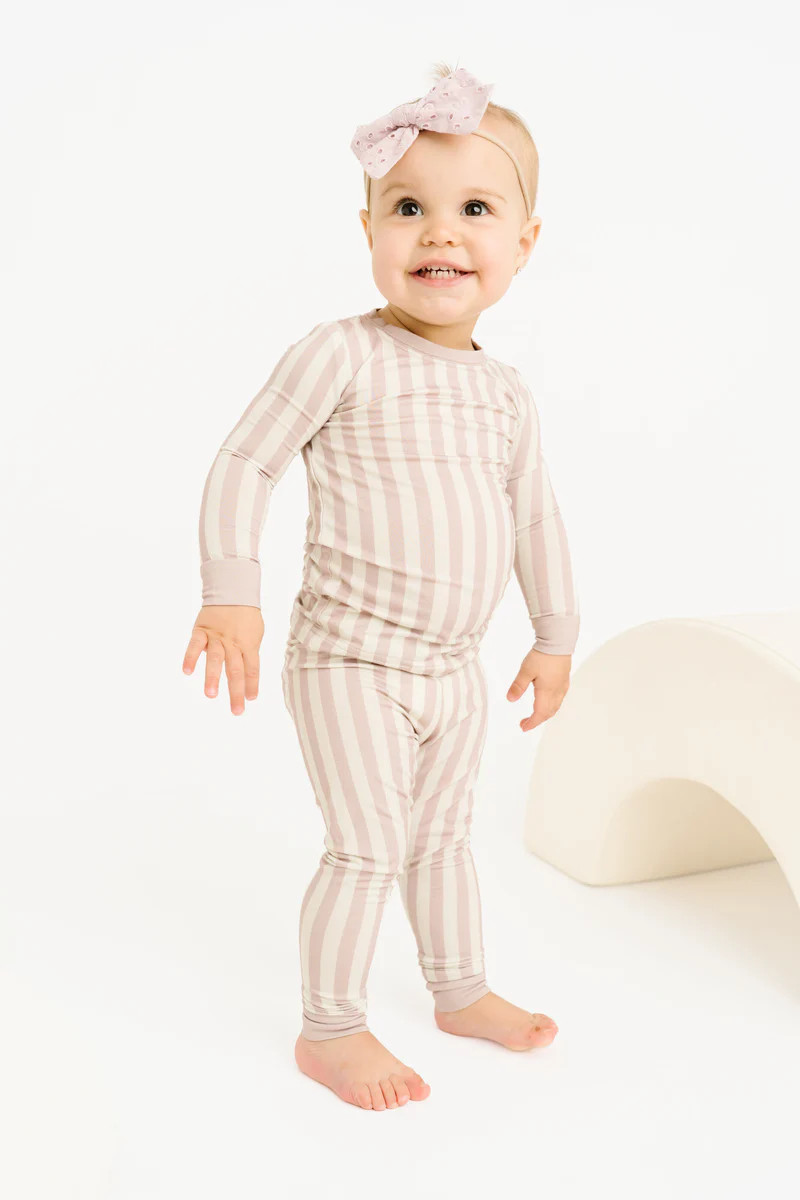 Blush Stripe Bamboo Set | Little One Shop Co