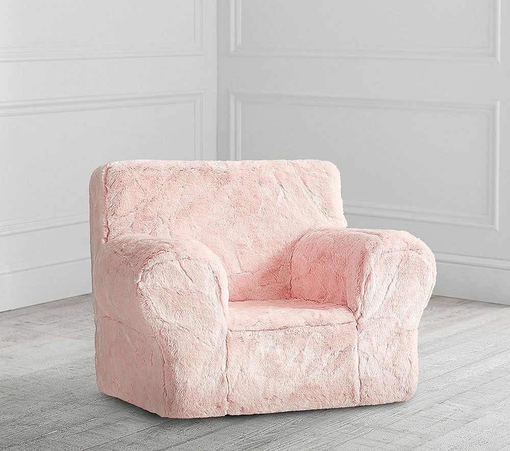 Pink Faux Fur Anywhere Chair(R) | Pottery Barn Kids