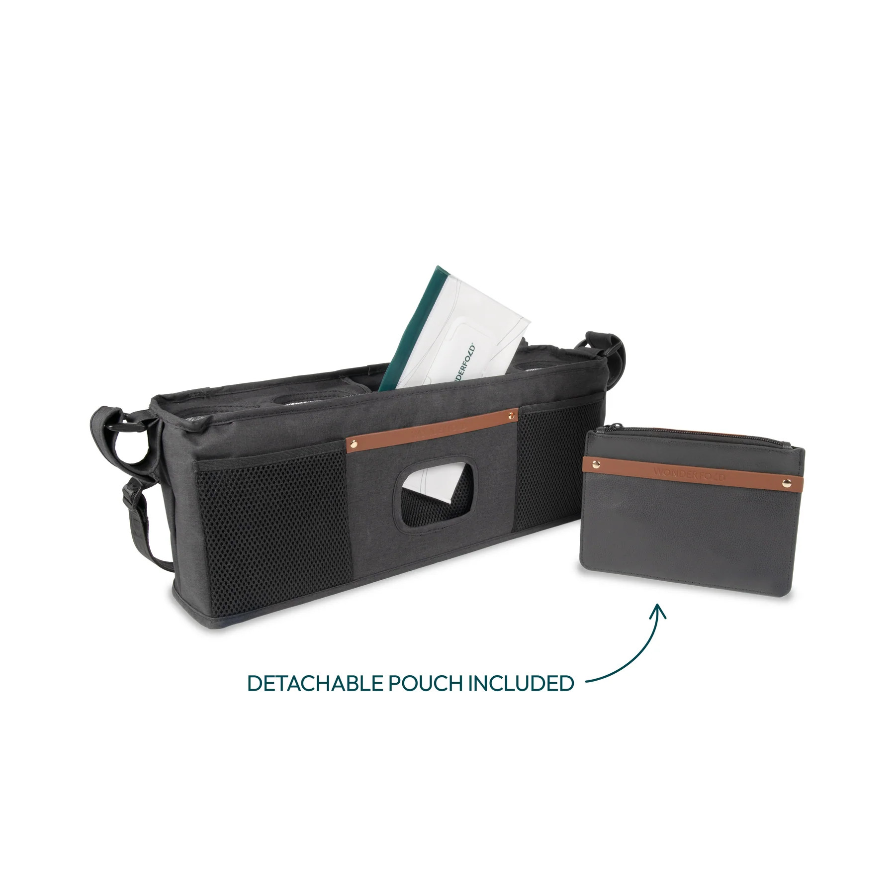 Parent Console with Insulated Cup Holders l WonderFold | WonderFold Wagon