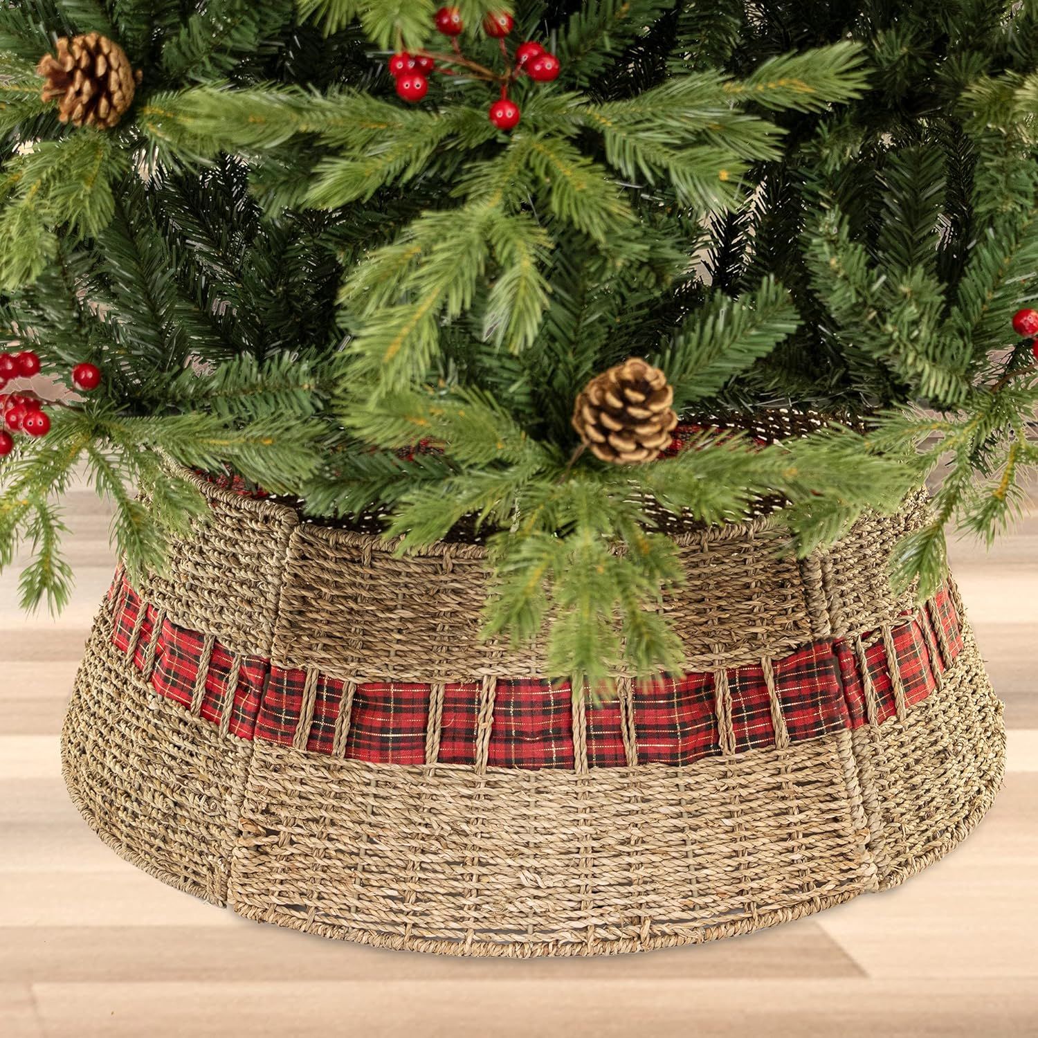 KI Store Christmas Tree Collar Farmhouse Christmas Tree Decorations Alternative Tree Skirt Christ... | Amazon (US)