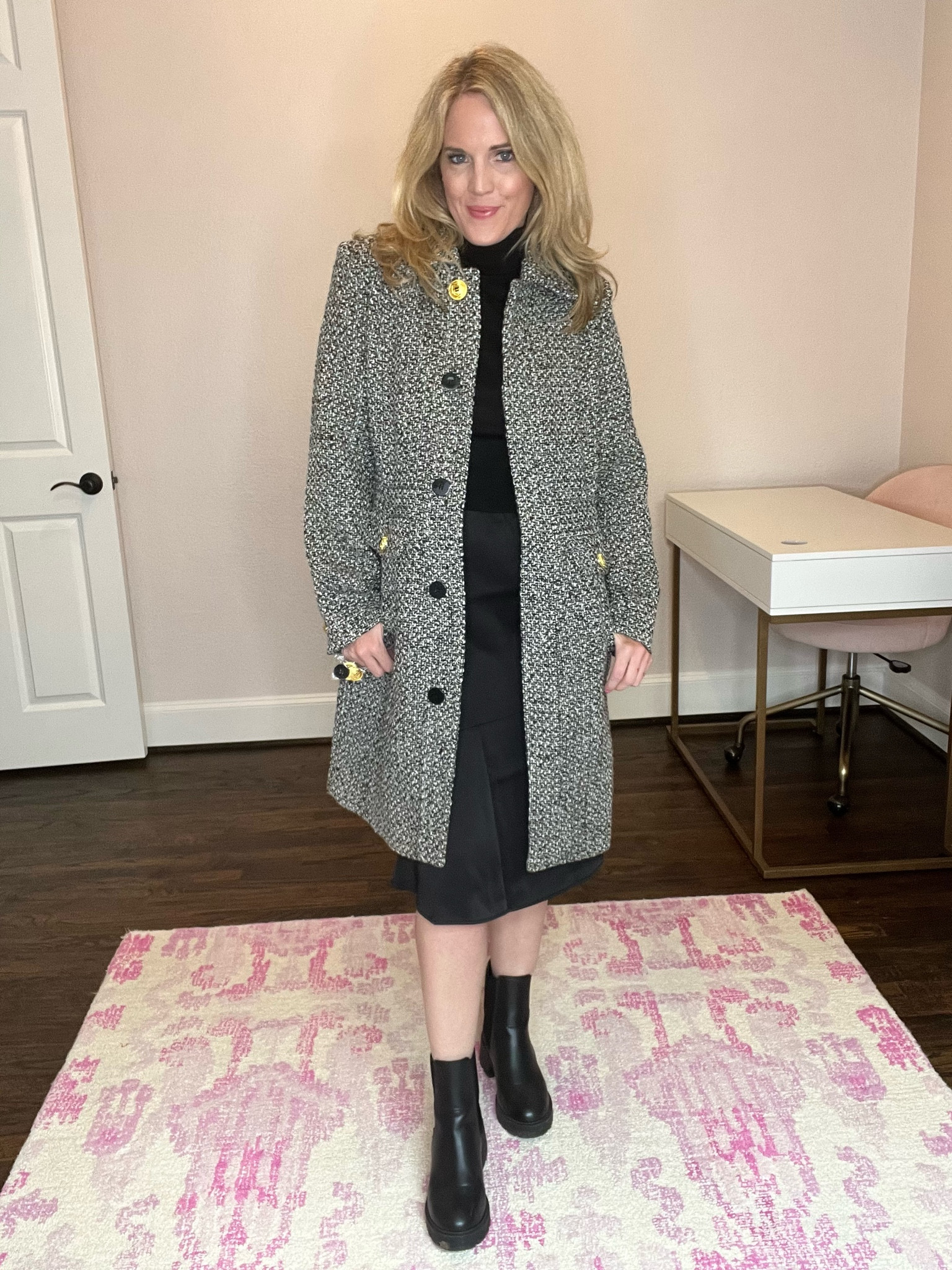 Nordstrom anniversary sale
Black and white peacoat
Wool peacoat
Fall look 
Fall style 
Black dress
Black combat boots 


#LTKxNSale #LTKShoeCrush #LTKFindsUnder100